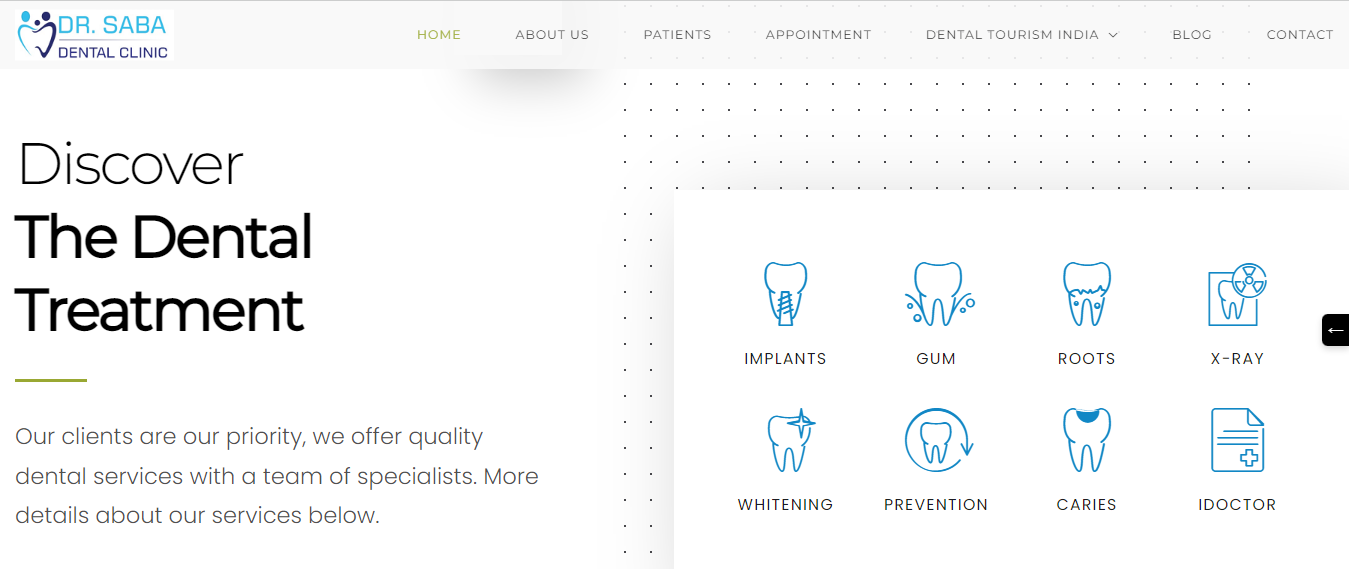 Dr Saba Dental Clinic Website