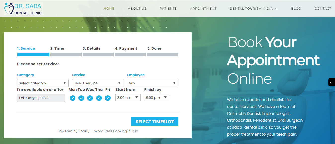 Dr Saba Dental Clinic Website