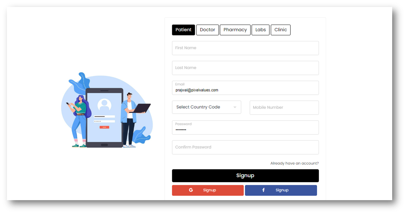 Medical Healthcare Mobile Application
